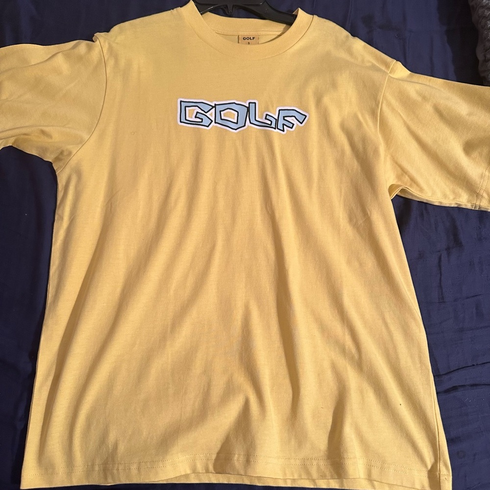 Yellow golf tshirt